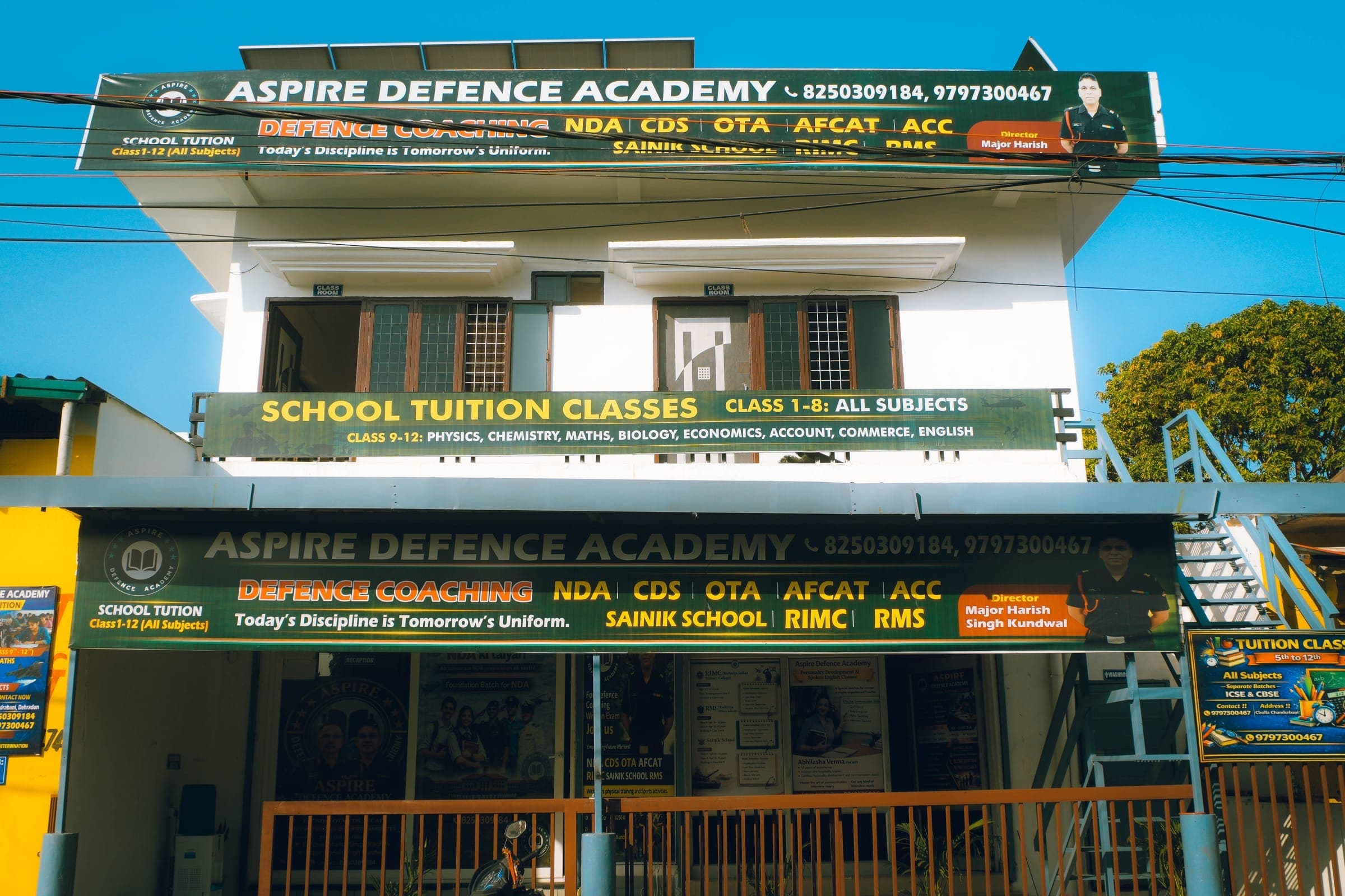 Aspire Defence Academy campus in Dehradun — defence entrance exam coaching