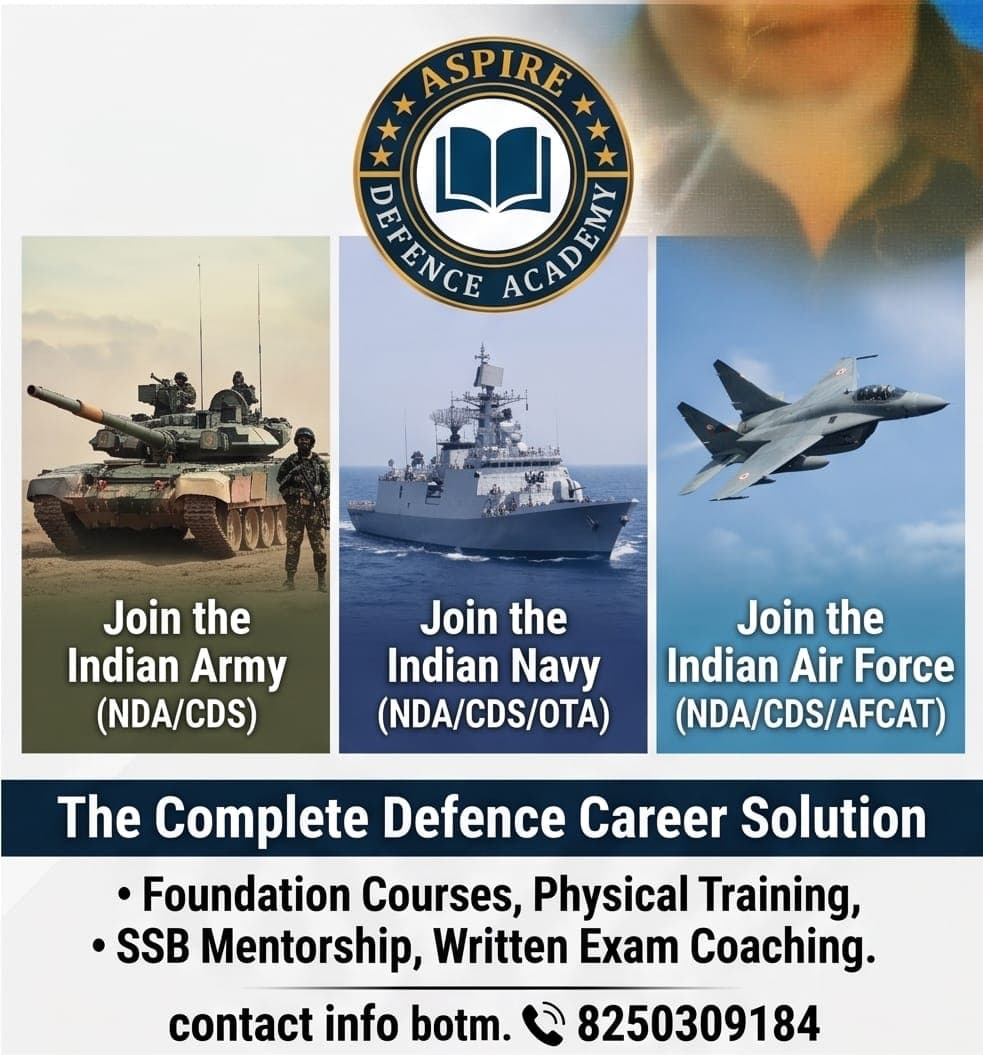 Aspire Defence Academy — Army, Navy, and Air Force entrance exam coaching pathways