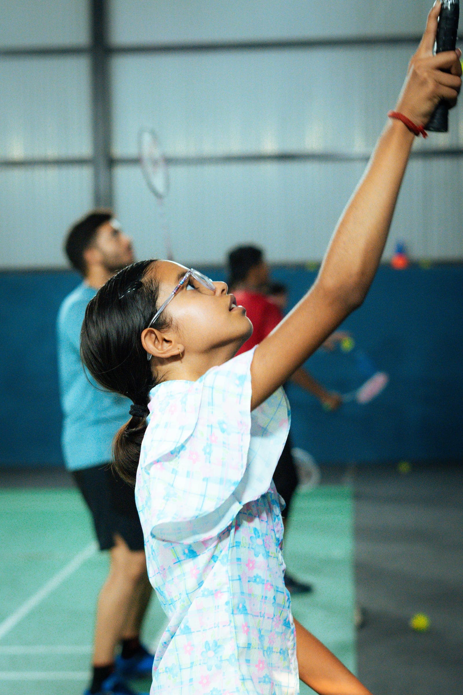 Young badminton player training at Aspire Sports Academy