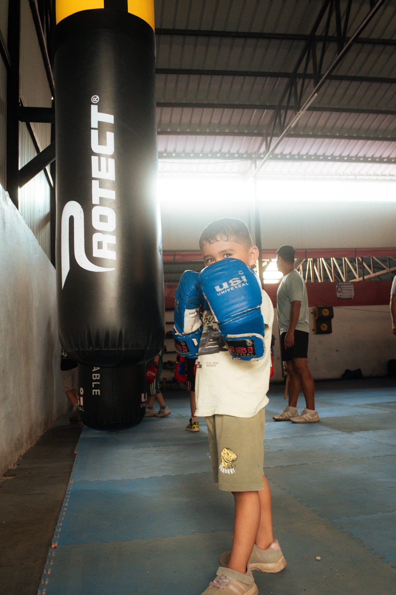 Young boxer at Aspire Sports Academy