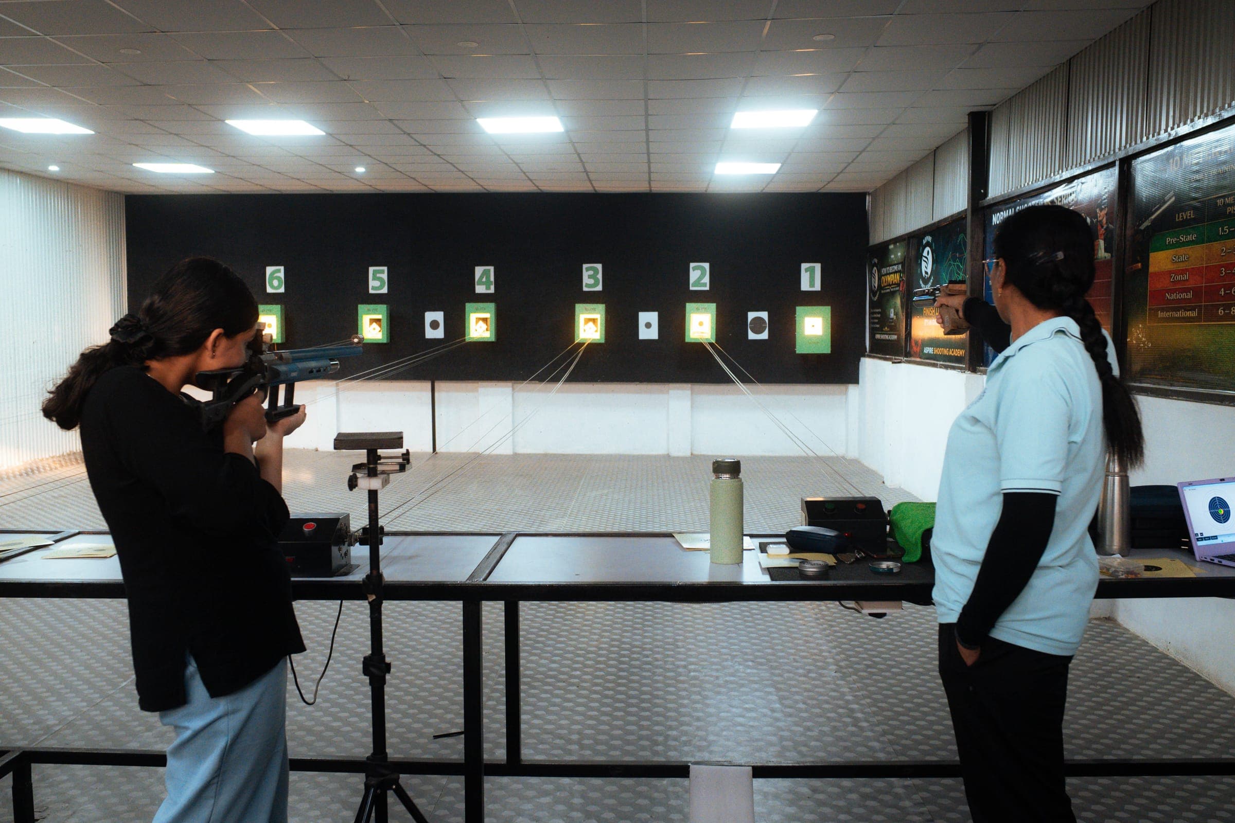 Professional shooting range coaching at Aspire Sports Academy