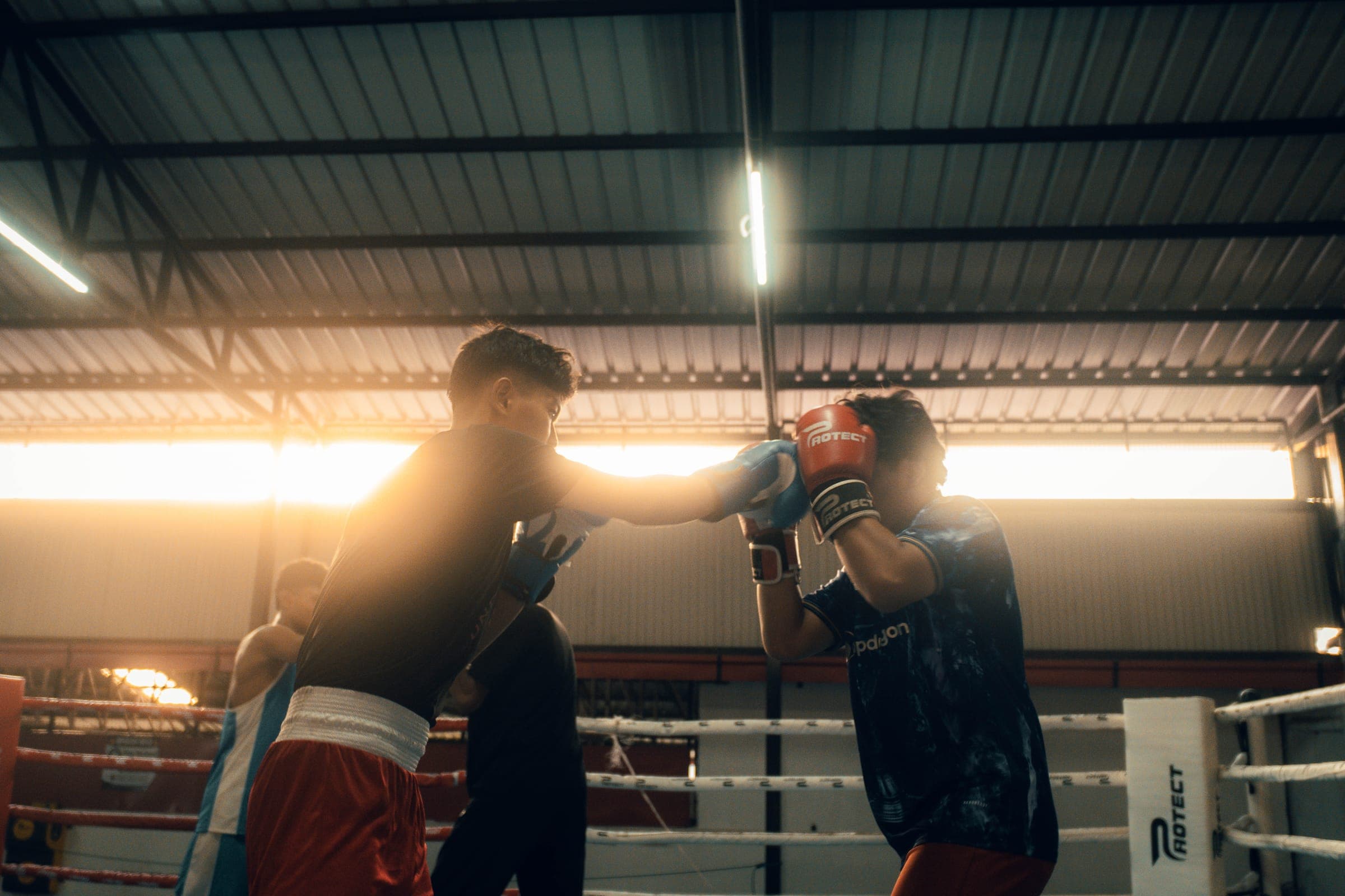 Boxing sparring at Aspire Sports Academy