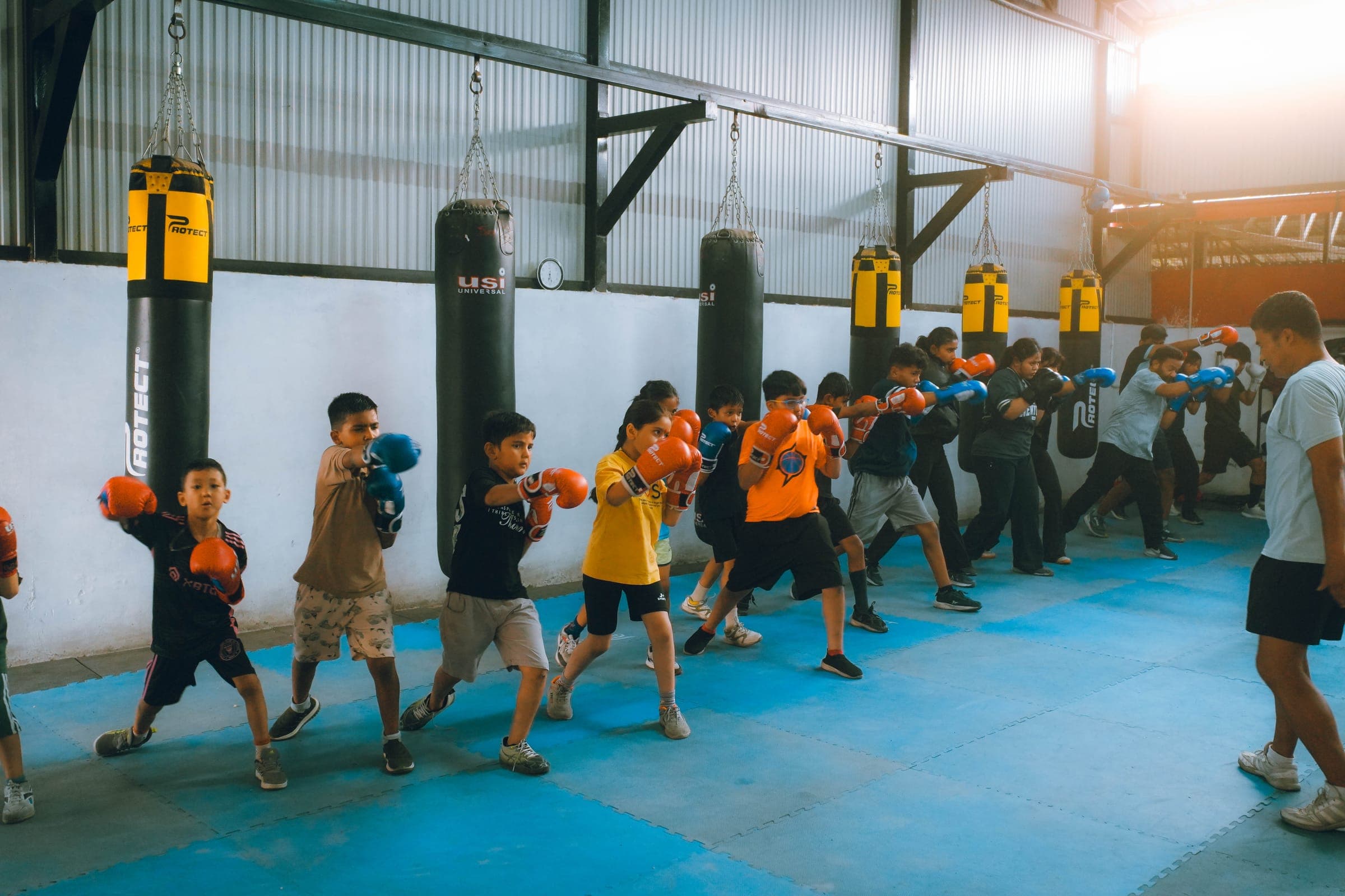 Boxing training at Aspire Sports Academy