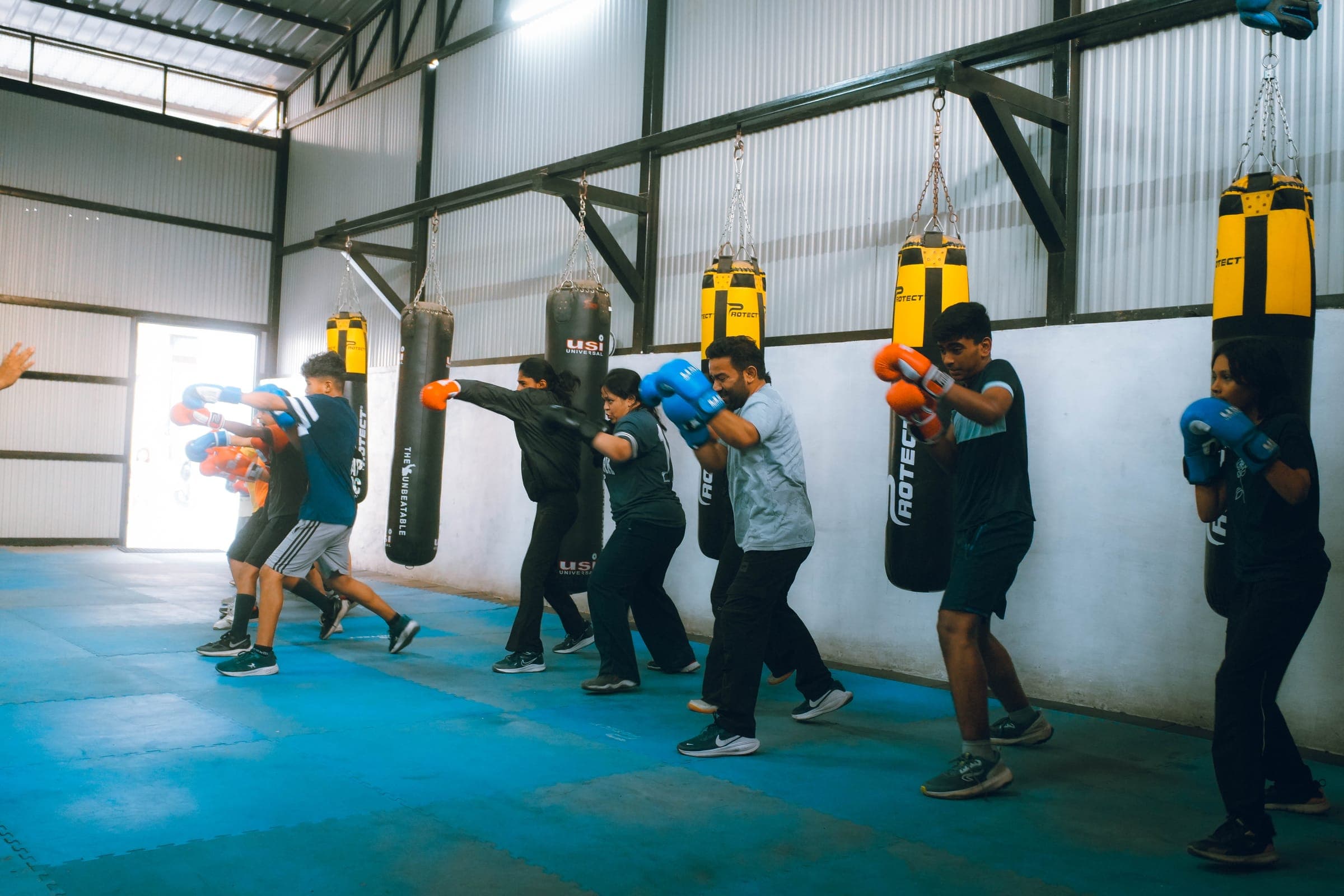 Group boxing workout at Aspire Sports Academy
