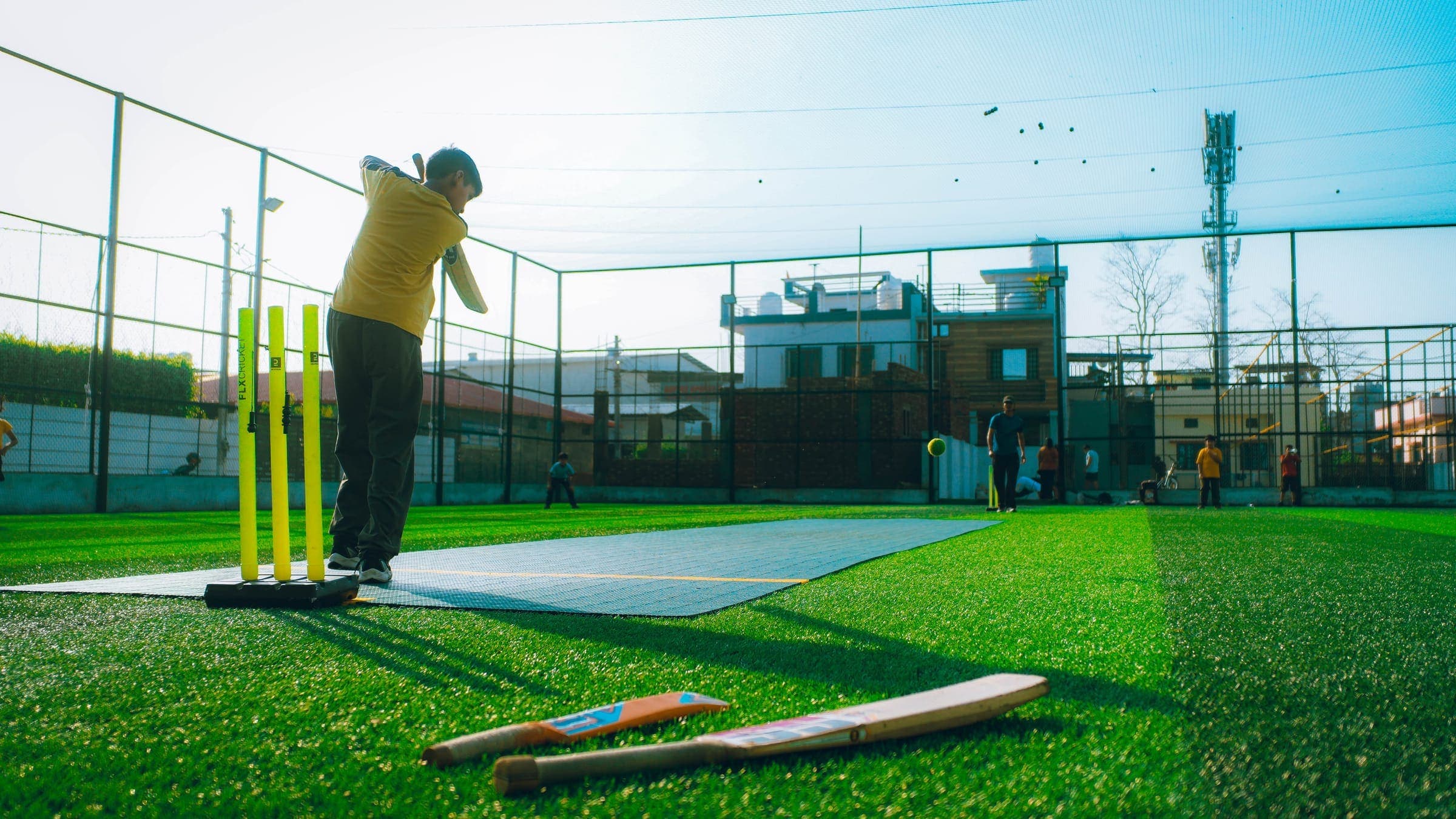 Cricket practice at Aspire Sports Academy
