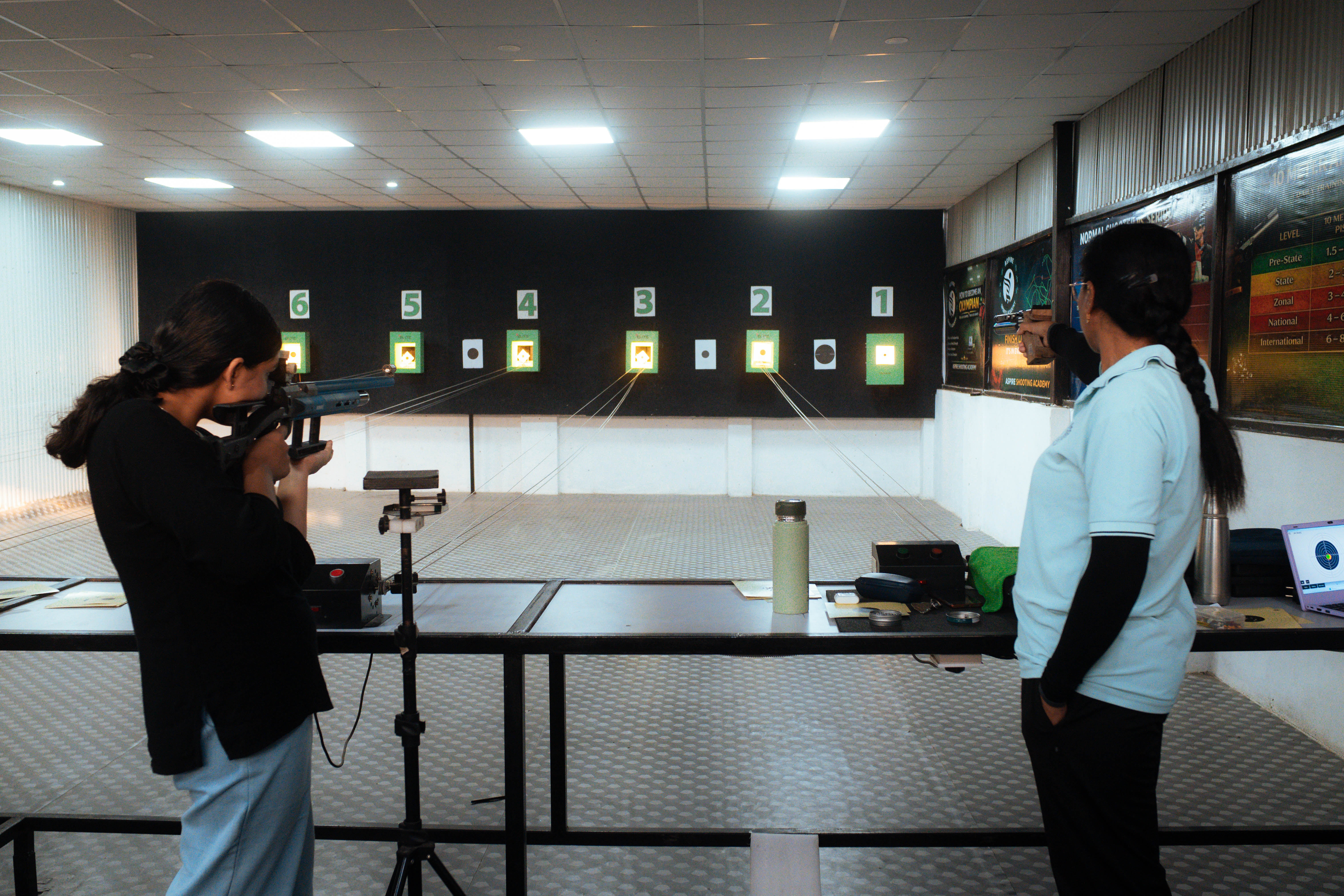 Professional shooting range coaching at Aspire Sports Academy